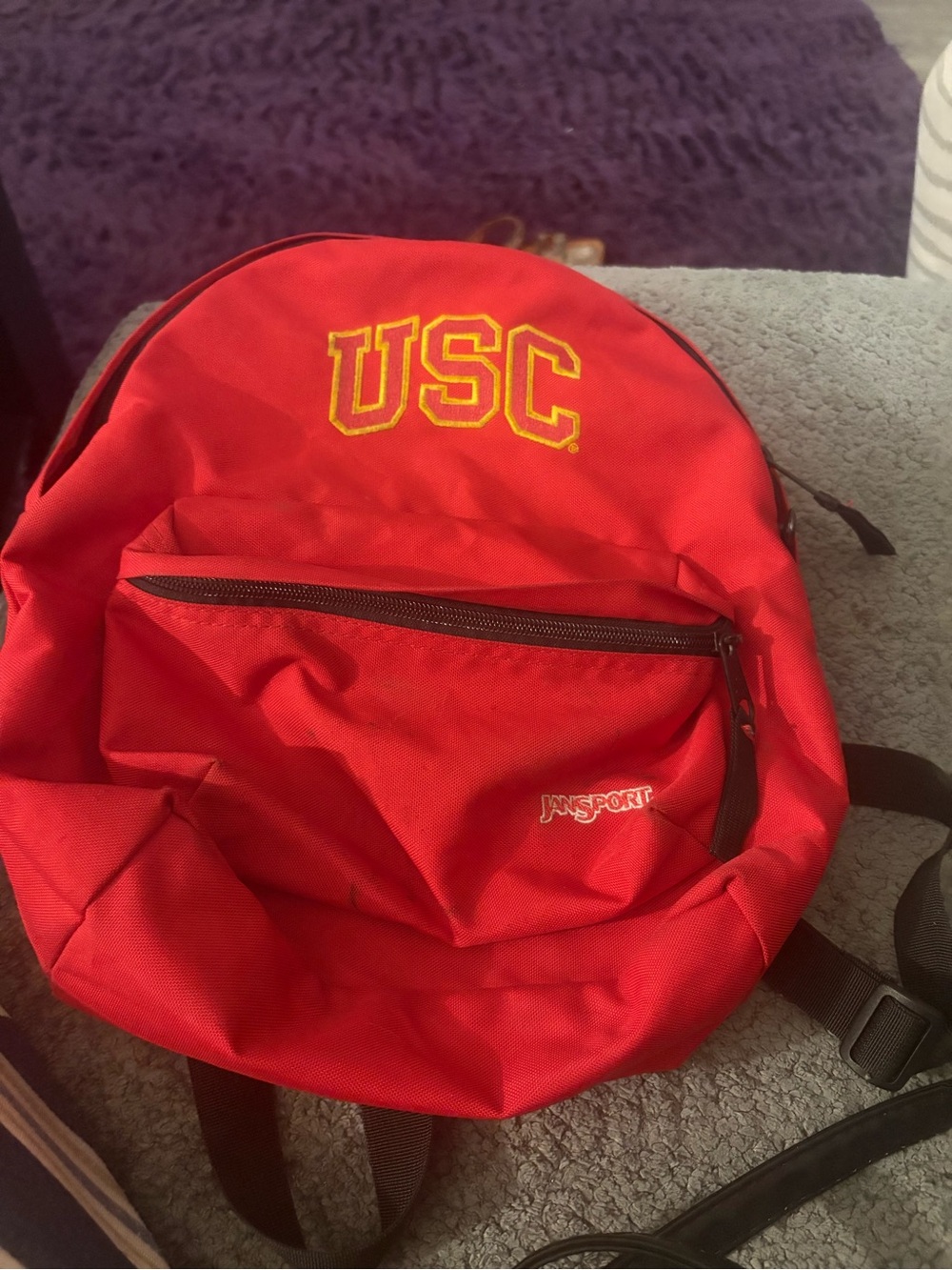 Jansport Red Backpack with Yellow USC Logo